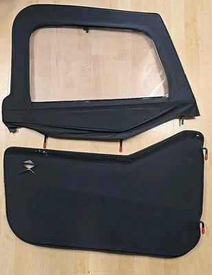 Bestop 2 piezas puerta blanda pasajero derecho para Jeep CJ7 80-95 y Wrangler YJ denim negro Foto 1 de 4