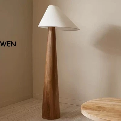 Japanese solid wood floor lamp Artisticdecoration fliving room bedroomtable lamp - Image 1 of 4