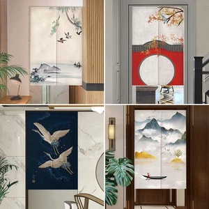 Chinese Style Door Curtain Doorway Tapestry Noren Kitchen Bathroom Room Divider - Picture 1 of 19