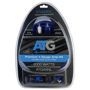 ATG Audio ATG4ANL Premium 4-Gauge 2000W Car Audio Amplifier Kit w/ 100A ANL Fuse - Picture 1 of 1