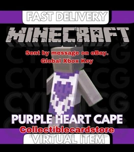 Minecraft Java & Bedrock Edition Purple Heart Cape XBOX One Series X|S Global - Imagen 1 de 1