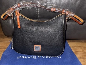 💛💙DOONEY & BOURKE🤍🖤 Pebble Grain Leather Small Kiley Hobo/Shoulder Bag - Picture 1 of 11