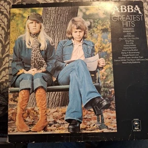 ABBA "GREATEST HITS" YELLOW LABEL VINYL LP 1976 VG+ - Picture 1 of 5