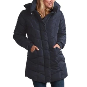 Steve Madden Women's Insulated Quilted Puffer Parka Winter Coat with Hood Small - Picture 1 of 9