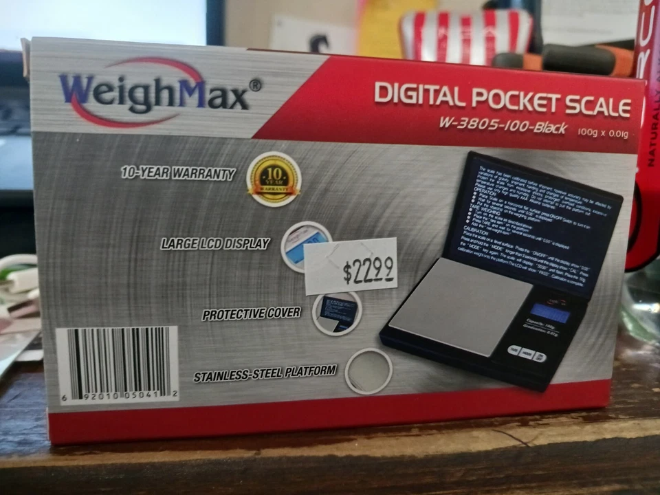 Báscula de bolsillo digital Weighmax Classic serie 3805, 100 por 0,01 g, negra nueva Foto 1 de 1