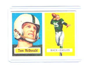 1957 Topps Football TOM MCDONALD #124 Philadelphia Eagles *HOF *BEAUTIFUL CARD! - Picture 1 of 2