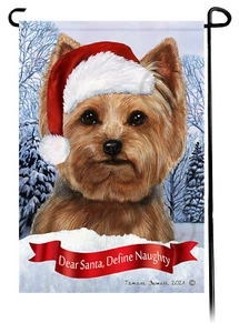 Dear Santa, Define Naughty Garden Flag - Yorkshire Terrier Kurzmantel 144C - Bild 1 von 1