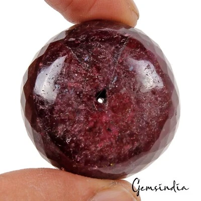 Сертифицированные 300 карат натуральные красные рубины круглой клетчатой огранки бусины-бриолеты драгоценные камни - Изображение 1 из 4