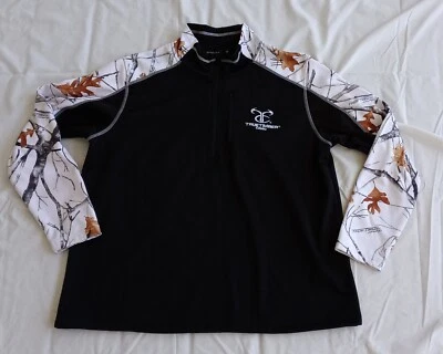 True Timber 1/4 Zip Men's XL Shirt Long Sleeve Snowfall Print Sleeves - Image 1 of 4