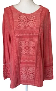 Soft Surroundings Cotton Embroidered tunic bohemian size L - Picture 1 of 10