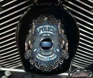 Harley Davidson Custom Horn cover Touring Dyna Softail Sportster M8 POLICE - Picture 1 of 1