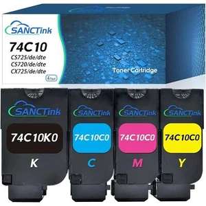 74C10 Tonerkartuschen für Lexmark 4er Pack - Bild 1 von 1