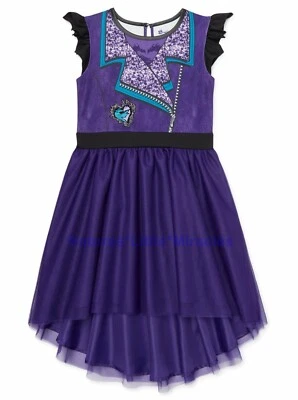 Descendants 3 Dress Girl's Disney Costume Dress Up Cosplay Flip Sequin Size 4-8 - Image 1 of 2
