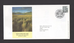 RARO! Irlanda del Norte 42p 2005 FDC regional dirigido a Eric Bristow MBE dardos como nuevo - Imagen 1 de 1
