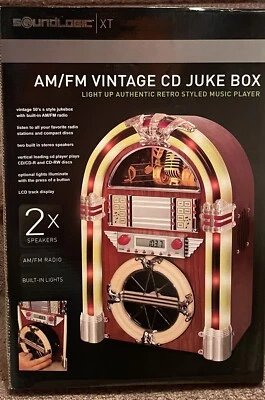 VINTAGE CD JUKEBOX AM/FM RADIO W/LIGHTS THOMAS COLLECTOR - Image 1 of 2