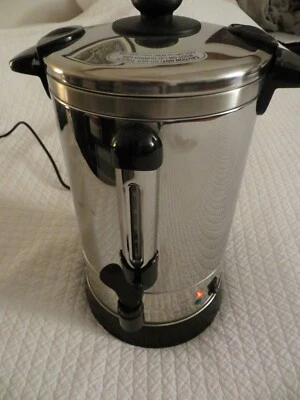 Nesco Coffee Maker Urn 30 Cups Stainless Steel CU-30 Professional Locking Cover - Image 1 of 4