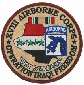 18o XVIII Cuerpo Aerotransportado Operación Libertad Iraquí Parche OIF con licencia oficial - Imagen 1 de 2