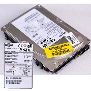 3.5" 8.9cm SCSI UW Ultra Wide 68pin 9.1GB 336378-001 HD0094172B 9J8005-025 M671 - Picture 1 of 1