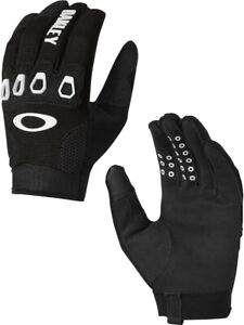 Oakley Mens Automatic 2.0 MTB Cycling MX Gloves Jet Black/White Size Large New