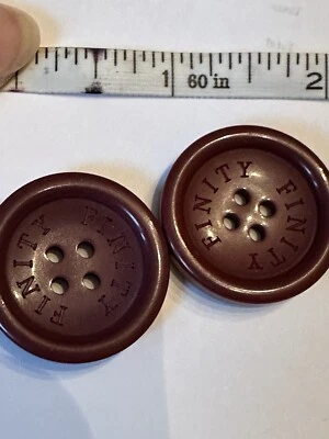 2 Large 1 1/8” Burgundy Colored Buttons. Good For Costs , Heavy Material Items  - Image 1 of 4