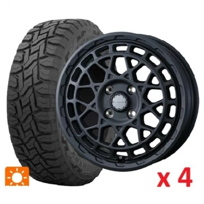Toyo 145/80R12 Matte Black Mesh-Type Wheel Rims Set of 4 Acty Carry Hijet Sambar - Image 1 of 3