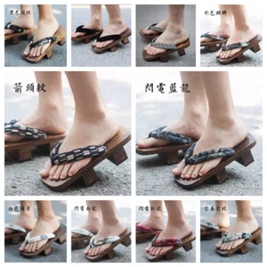 Zoccoli Geta stile tradizionale giapponese ciabatte in legno ciabatte infradito da uomo - Foto 1 di 25