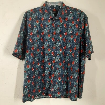 Bugatchi Classic Fit Comfort Stretch Mens XL Short Sleeve Button Up Hawaiian  - Image 1 of 4