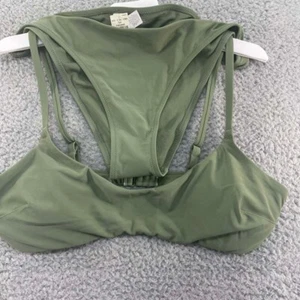Aerie two piece bathing suit Womens Large Cheeky Scoop Green NWT - Picture 1 of 14