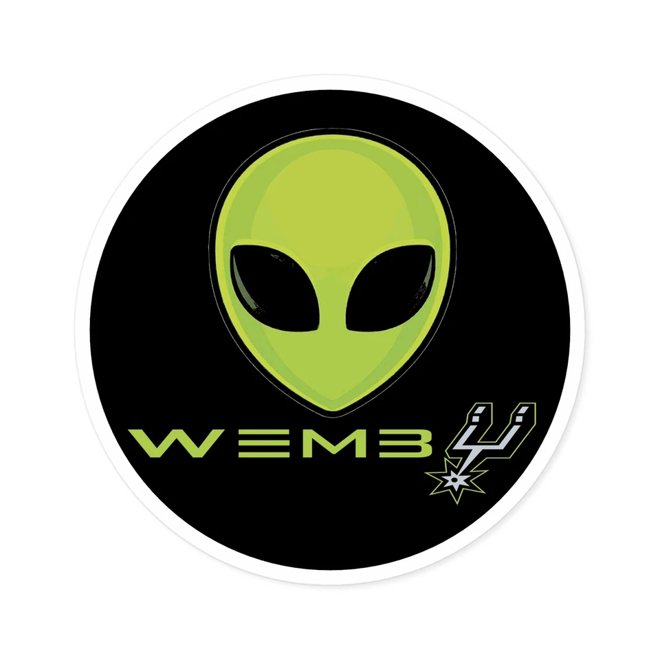 PROJECT HEARSAY The "ALIEN" Victor Wembanyama Round Sticker IndoorOutdoor San Antonio Spurs 👽