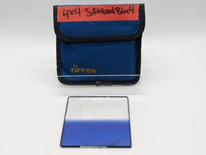 Tiffen 4x4" Color Graduated Glass Filter - Blue 4 Grad Soft Edge #44CGB4S - Picture 1 of 6