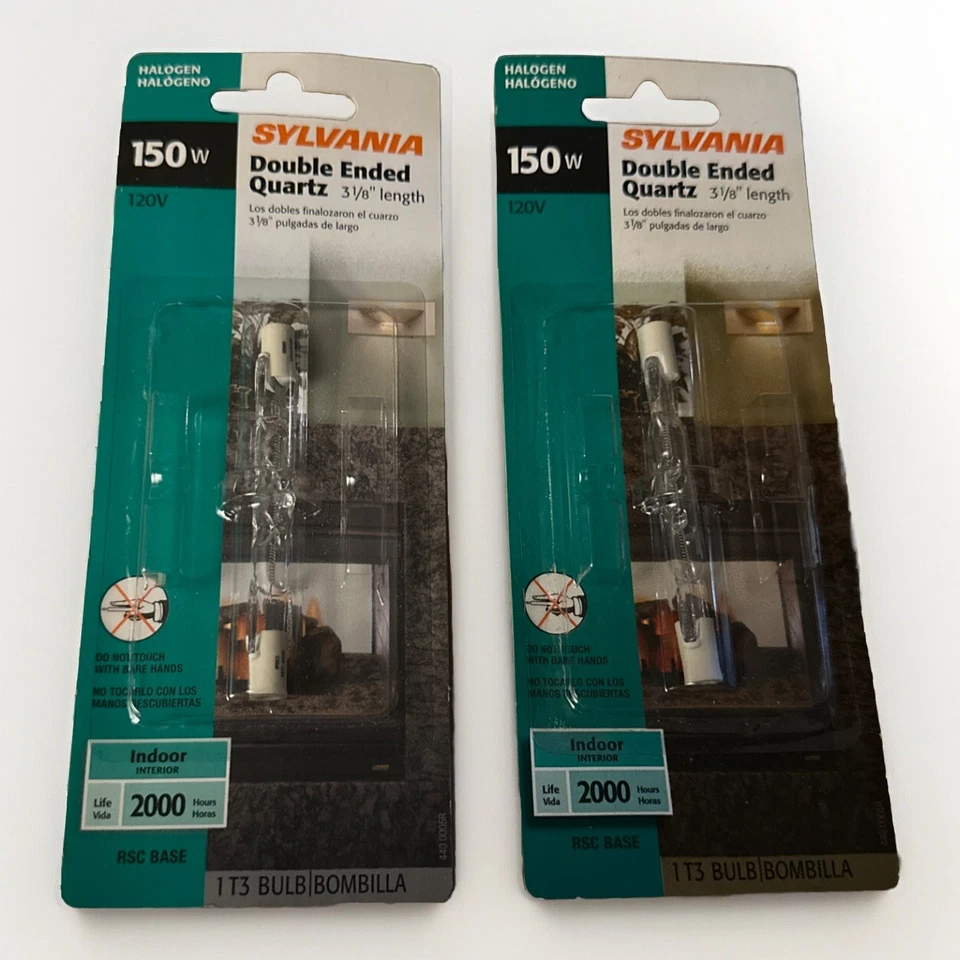 2 Pc Sylvania Double Ended Quartz 150w 120v 3 1/8” X06928 - Image 1 of 1