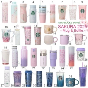 Starbucks Japan Sakura 2025 1st & 2nd Cherry Blossoms Tumbler Bottle Mug Cup New - Picture 1 of 263