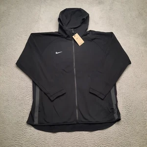 Nike Hoodie Mens 2XL XXL Black Full Zip Sweatshirt Showtime Basketball Sweater - Picture 1 of 9