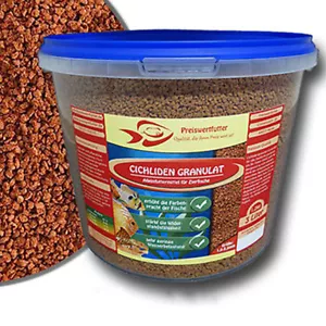 Cichliden Granulat 3 Liter Eimer 1,2 kg Futter Barsche Fische Diskus Aquarium - Bild 1 von 1