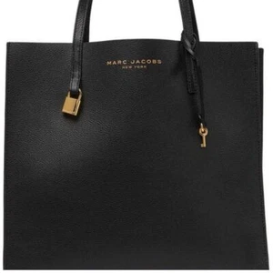 Marc Jacobs The Grind Black Pebbled Leather Shopper Tote Handtasche - Bild 1 von 9
