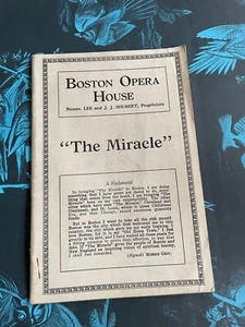 Boston Opera House 1925 Theater Program for The Miracle Max Reinhardt Shubert - Bild 1 von 12