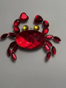 Ganz Crystal Red Crab Sun Catcher/Used - Picture 1 of 4