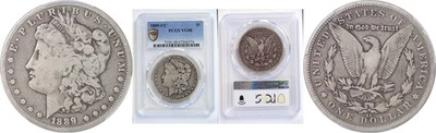 1889-CC Morgan Dollar  -  PCGS VG-8 - Image 1 of 3