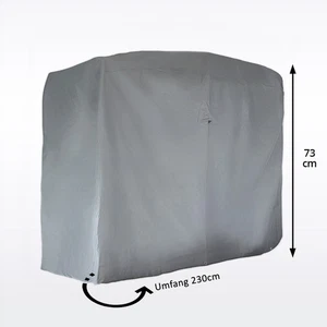 Grill Abdeckhaube grau 73 cm - Wetterfestes Polyester - Grillzubehör von Rin&Rut - Bild 1 von 6