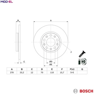 2x BRAKE DISC 0 986 479 G21 FOR JEEP EBS/EBT 2.0L EBV/EBU/LAU 61 2.2L 4cyl 3.2L - Picture 1 of 9