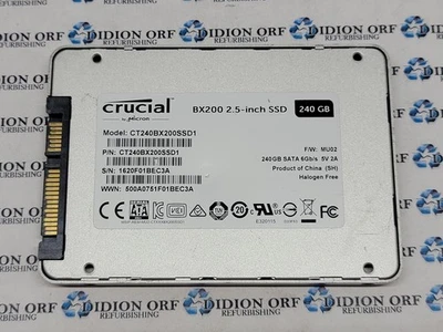 CRUCIAL BX200 240GB 2.5" SATA SSD CT240BX200SSD1, Grade A+, SKU 20007 - Image 1 of 2