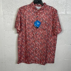 Columbia Sportswear Camicia Uomo Super Slack Tide Camp, Rosa/Flytime Medium - Foto 1 di 6