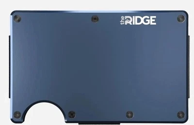The Ridge Thin RFID Wallet Card Holder Metal Wallet With Cash Strap - Lake Navy - Image 1 of 4
