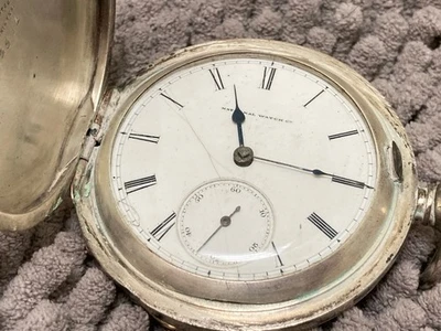 Reloj Bolsillo ELGIN RYERSON 7 J 55 18s c 1873 Grabado Cazador Estuche MONEDA PLATA Foto 1 de 4
