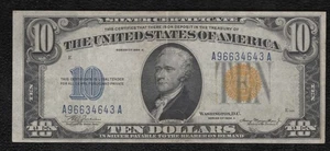 1934-A *FR#2309* $10 Small Silver Certificate *North Africa* "XF" - Picture 1 of 2