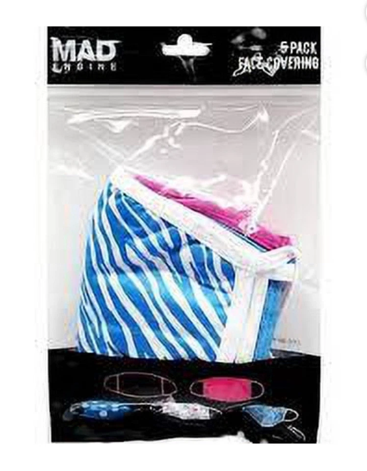 Paquete de 5 máscaras faciales genéricas para mujer Bright Day Dreams surtidas reutilizables Foto 1 de 4