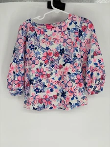 Lilly Pulitzer Little Girl Floral Pullover Sweater Top, Medium 6-7 - Picture 1 of 7