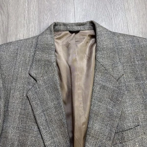 Vintage 1980’s Givenchy Gentleman Blazer Jacket Windowpane Tapestry Woven 42R - Picture 1 of 11