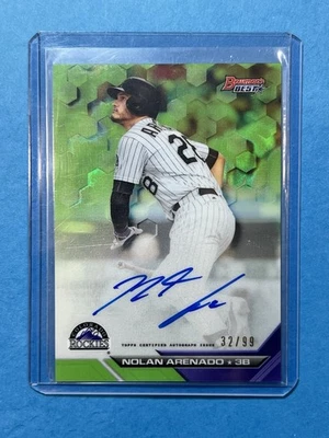 Nolan Arenado 2016 Bowman's Best Best of '16 Green Refractor Auto RC - 32/99 - - Image 1 of 2