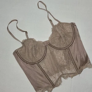 Abercrombie & Fitch Lace And Satin Corset Size Small Nude - Picture 1 of 8